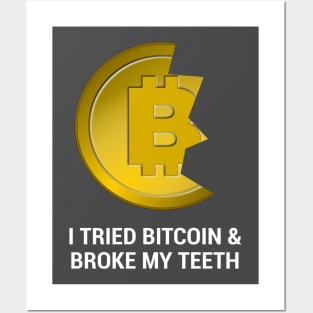 Bitcoin Teeth (dark) Posters and Art